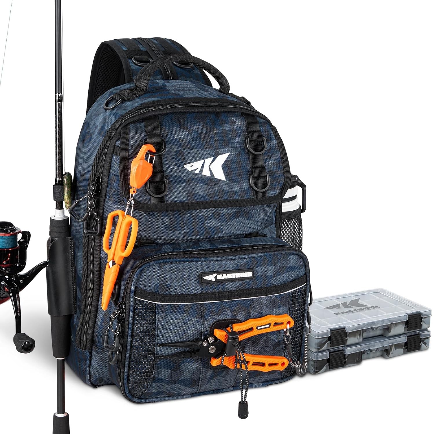 KastKing BaitSpace Fishing Sling Bag, Fishing Backpack with Rod & Beverage