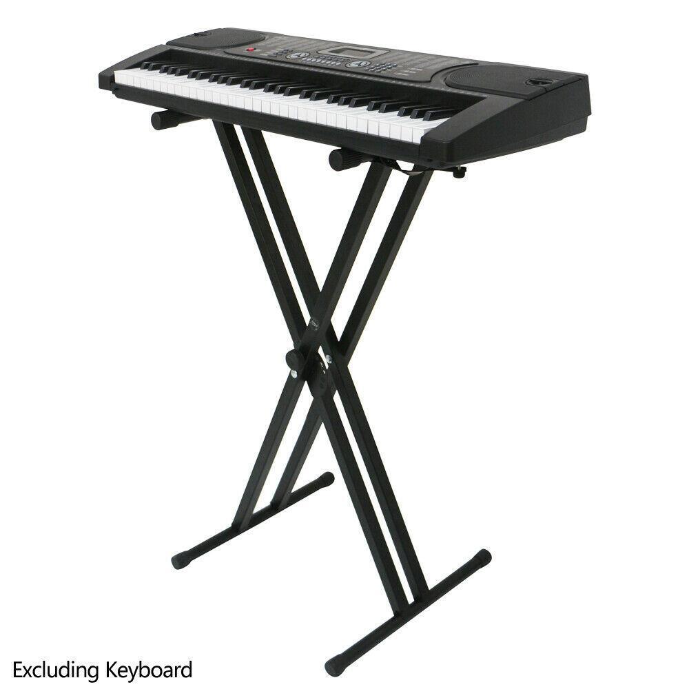 Adjustable Keyboard Electric Piano X-Stand Metal Dual Tube Rack