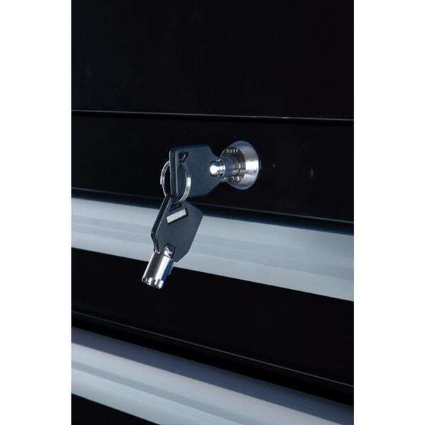 Westward 32H849 Westward Intermediate Chest, 3-Drawers, Powder Coated Black,