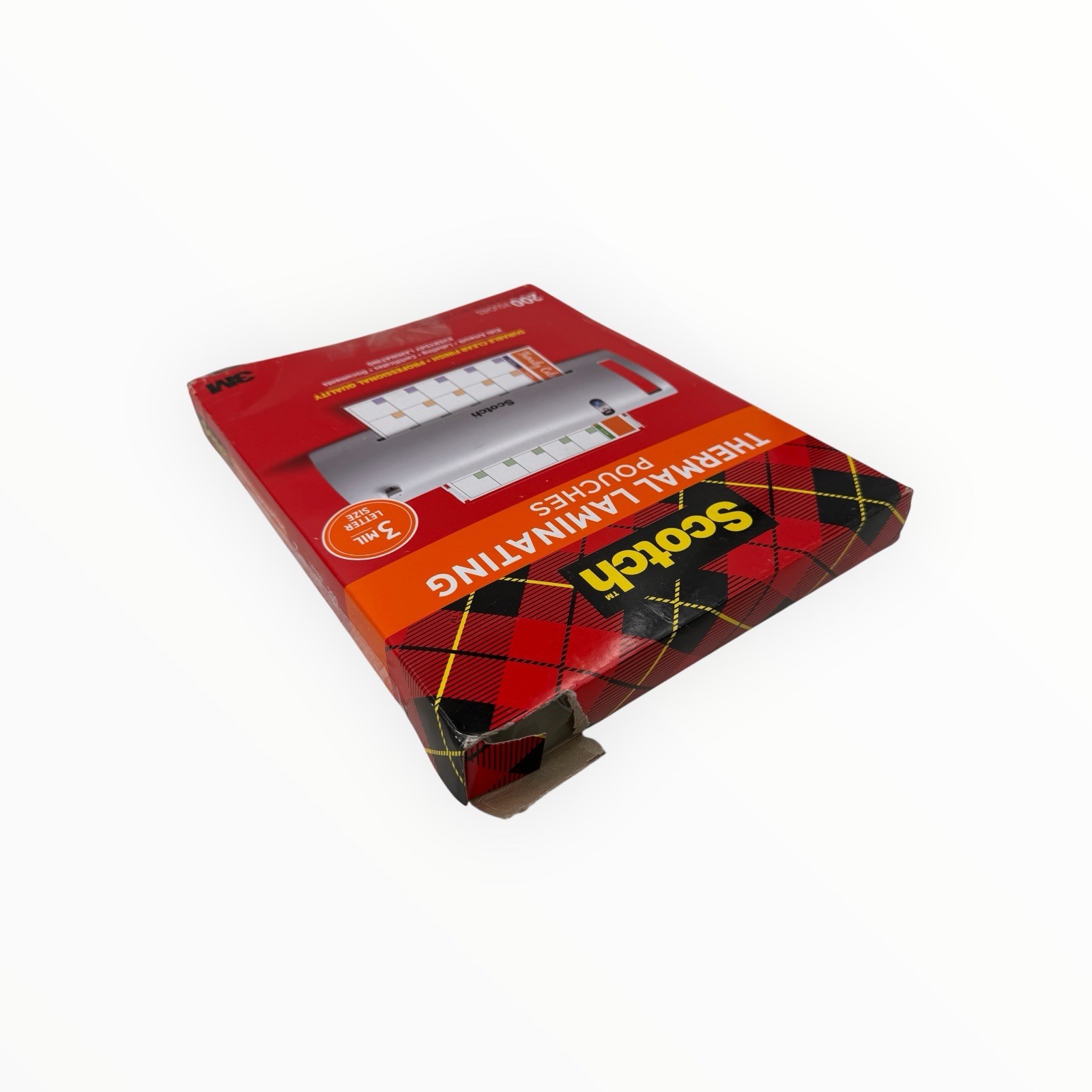 200 Pouches Scotch Letter Size Thermal Laminating Pouches 3mil 8.9" x 11.4"