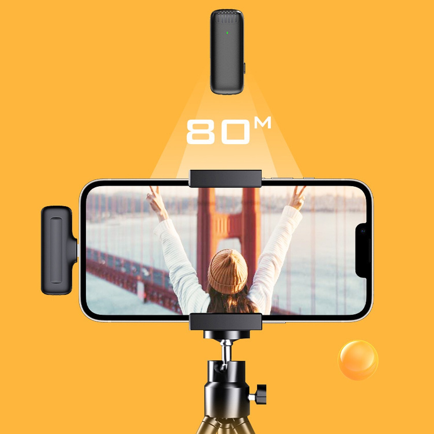 Lavalier Microphone Wireless Audio Video Recording Mini Mic For Android/iPhone