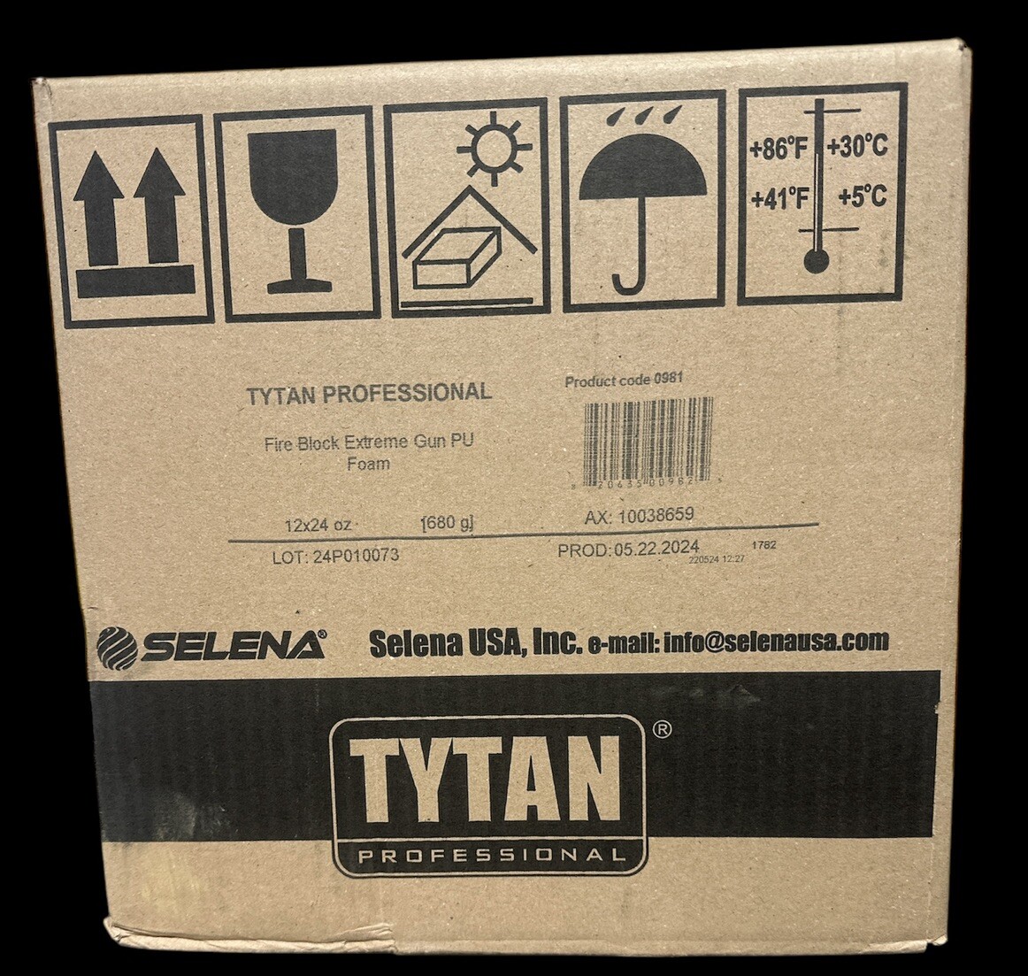 TYTAN Professional Fire Block Extreme Foam Sealant 24 oz (12 Cans)