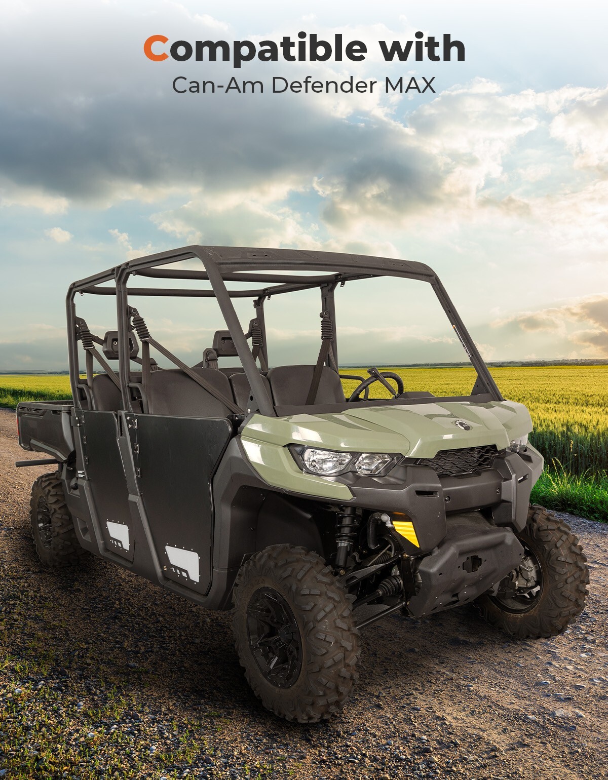 Heavy Duty Aluminum Half Door For Can-Am Defender MAX HD7 HD8 HD9 HD10 715006316