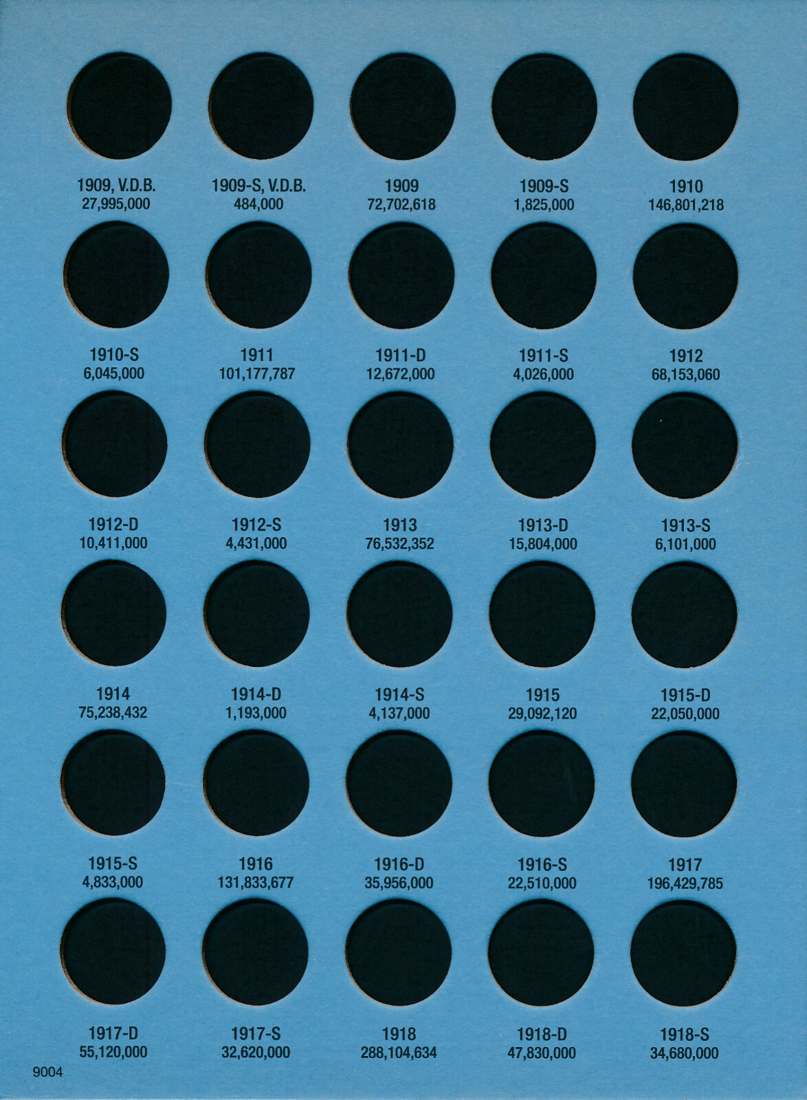 Whitman Coin Folder 9004 Lincoln Cent #1 1909-1940 Album / Book Penny