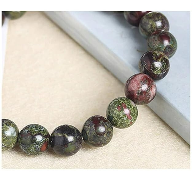 8mm Dragon Blood Stone Beads Stretch Bracelet for Women Men