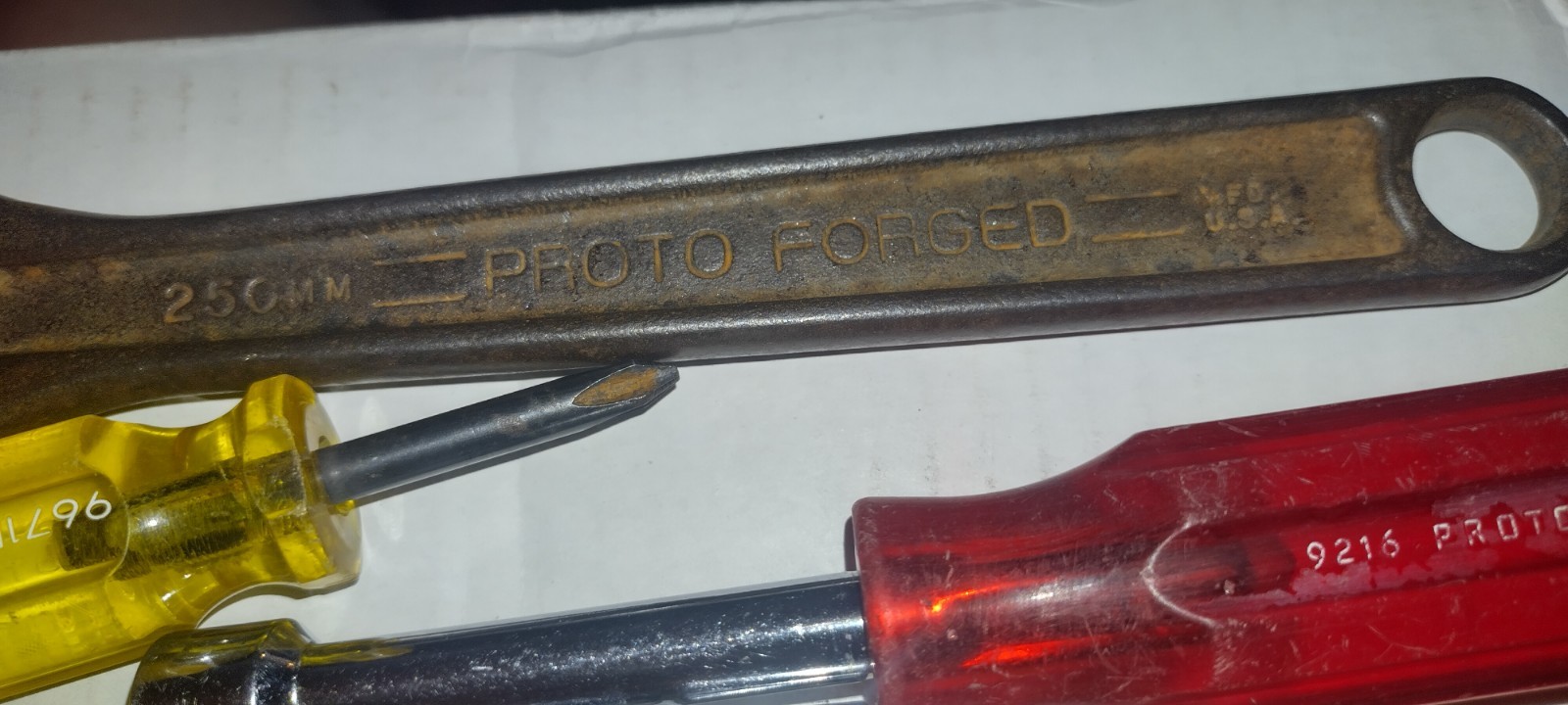 PROTO Professional 710S, 10in. Adjustable Wrench - USA - & 9 random Proto tools