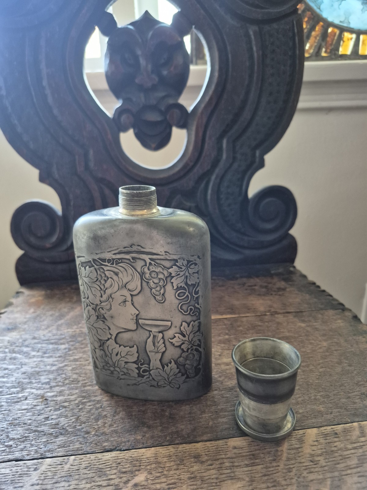 Antique Art Nouveau Flask