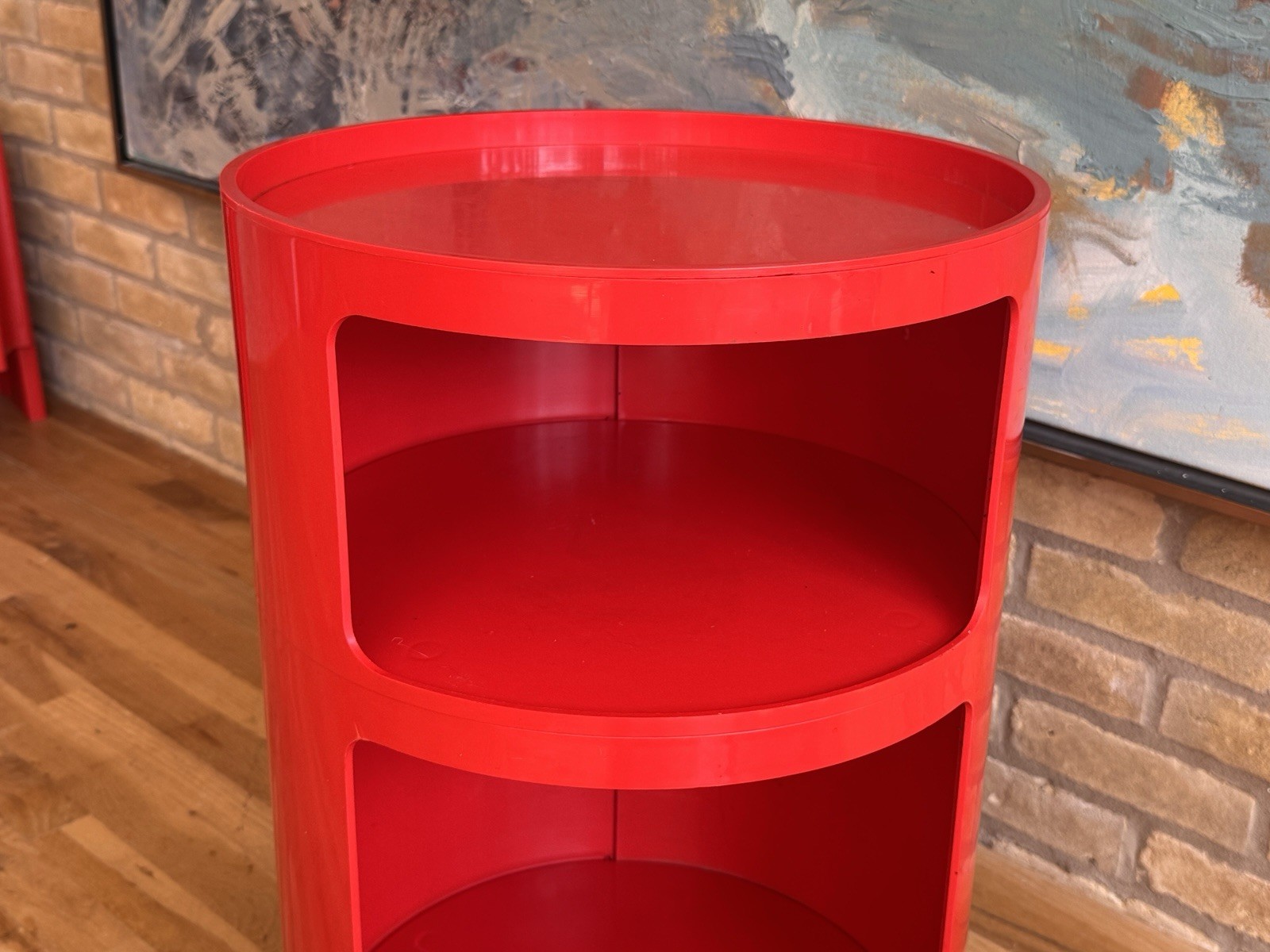 1970 Kartell Componibili Space Age Plastic Storage Unit Side Table Vtg Italy Mcm