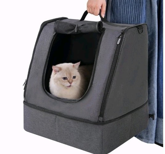 Apollo Walker Cat/Pet Carrier /Litter Box combo. BLACK/NEW