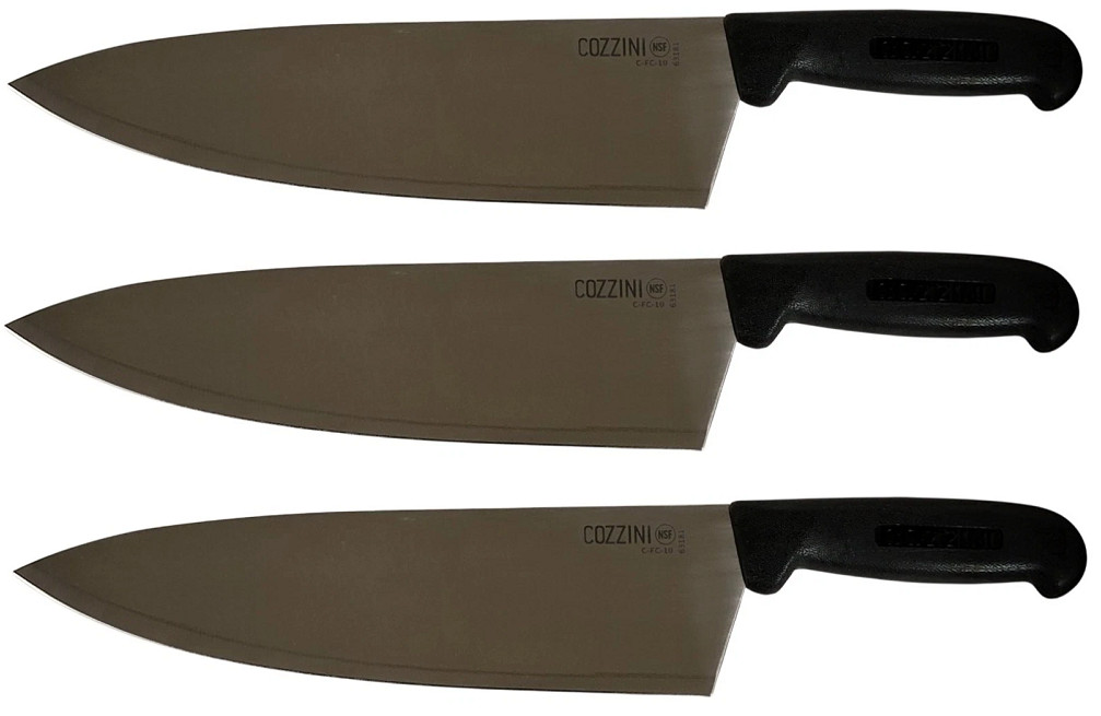 3 PACK Cozzini Cutlery Imports 10" Commercial Cutlery Kitchen Chef Knife Knives