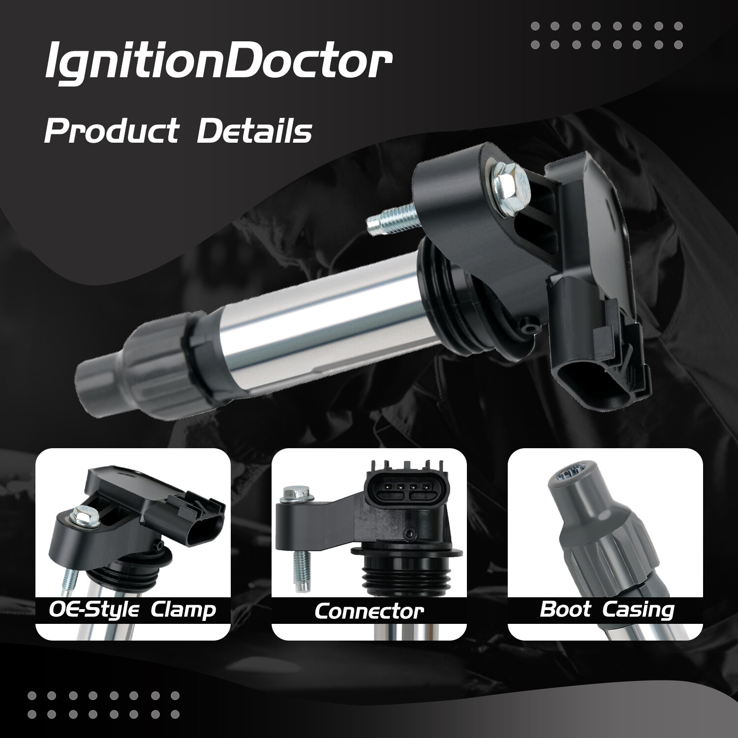 6X Ignition Coil + Iridium Spark Plug OEM Set For Cadillac GMC Chevy Buick UF569