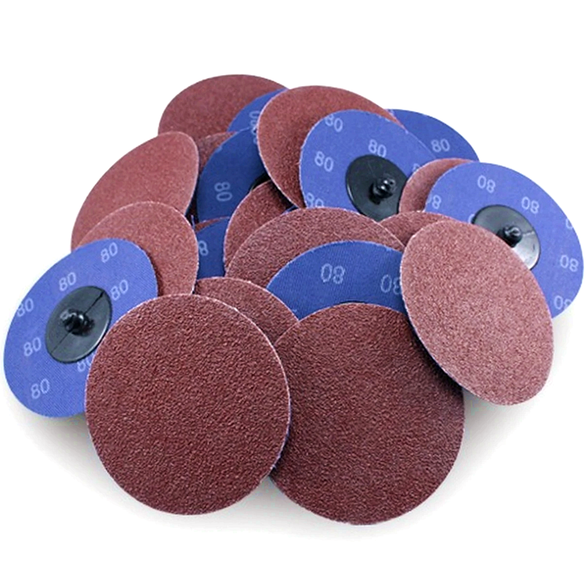 25PCS 3 inch Roll Lock Die Grinder Sanding Disc 80 Grit Quick Change for Drill