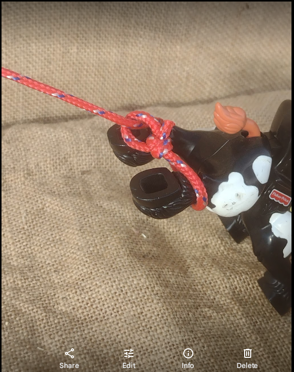X-SMALL LARIAT LASSO PRACTICE ROPE~ for Table Top "Original Cowboy Toy"