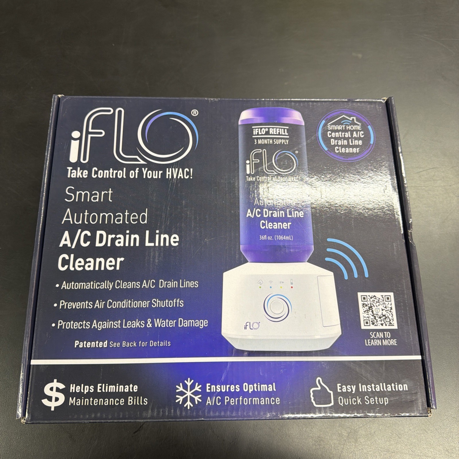 iFLO Smart Automated A/C Drain Line Cleaner IFLOKIT01 UPC 180104001018 NEW