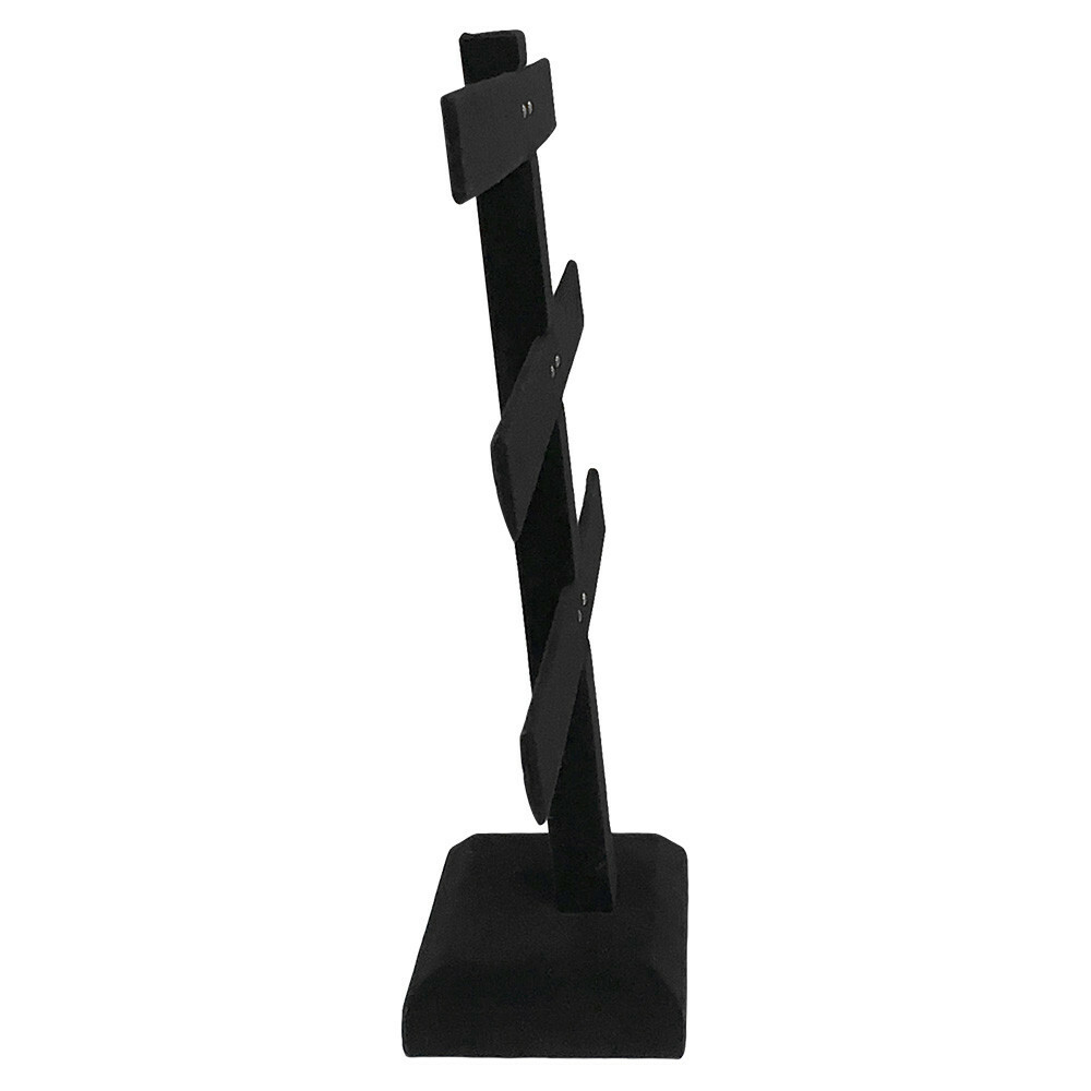 BLACK VELVET 3 Tier Earring Display Holder Stand 10 Inch x 9 Inch