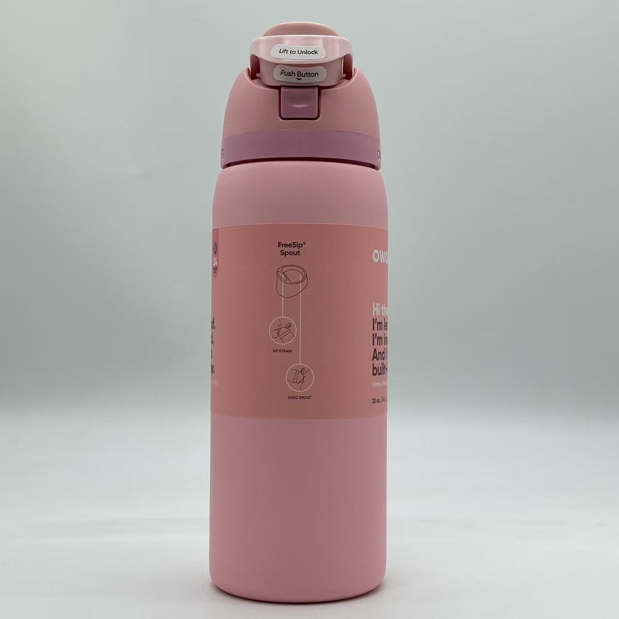 Owala 32oz Rose Quartz FreeSip Water Bottle Sport Mug Top Quality US Shipping