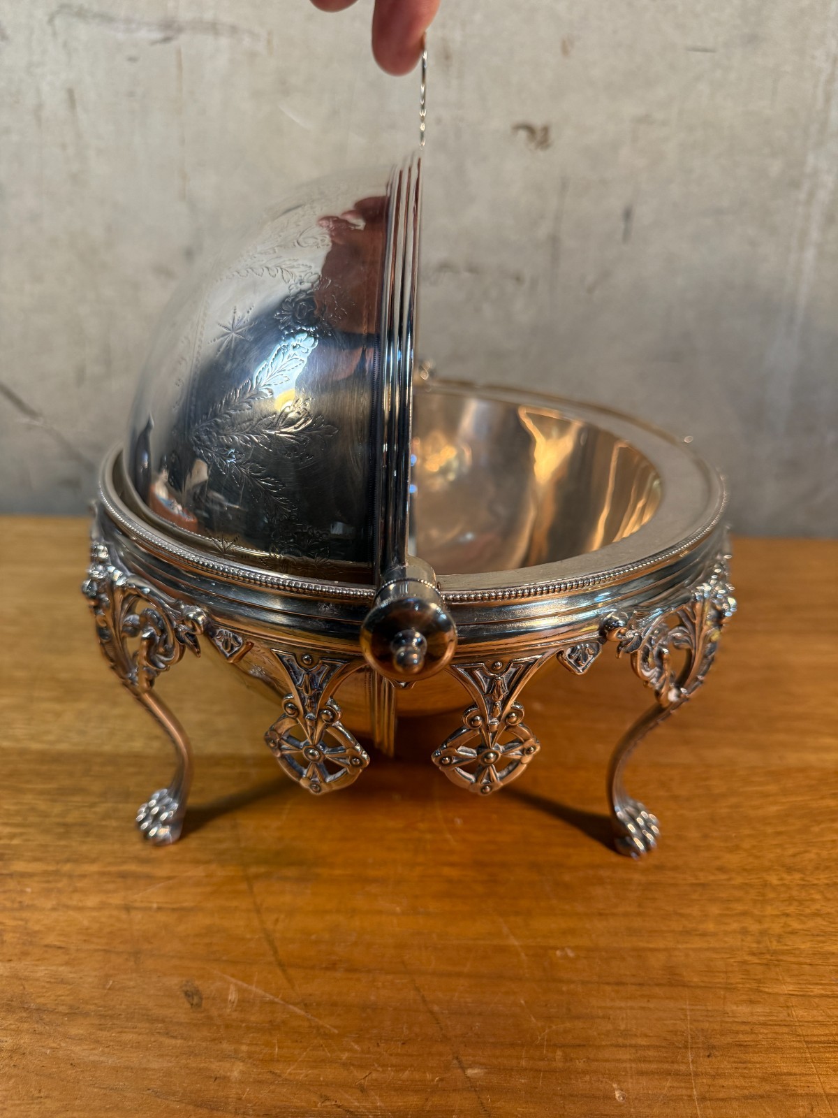 Antique Elkington & Co Silver Plate Roll Top Dome 12069 Victorian circa 1880s