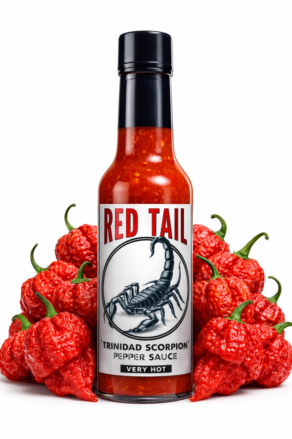 Trinidad Moruga Scorpion Hot Sauce Red Tail Extreme Heat Chili Pepper Hottest