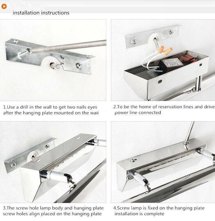 LED Bathroom Vanity Wall Light Modern Bath Light Bar Mirror Front Lamp US