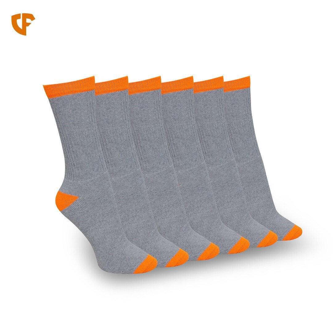 3-12 Pairs Mens Solid Cotton Sports Athletic Work Plain Crew Socks Sizes 10-13