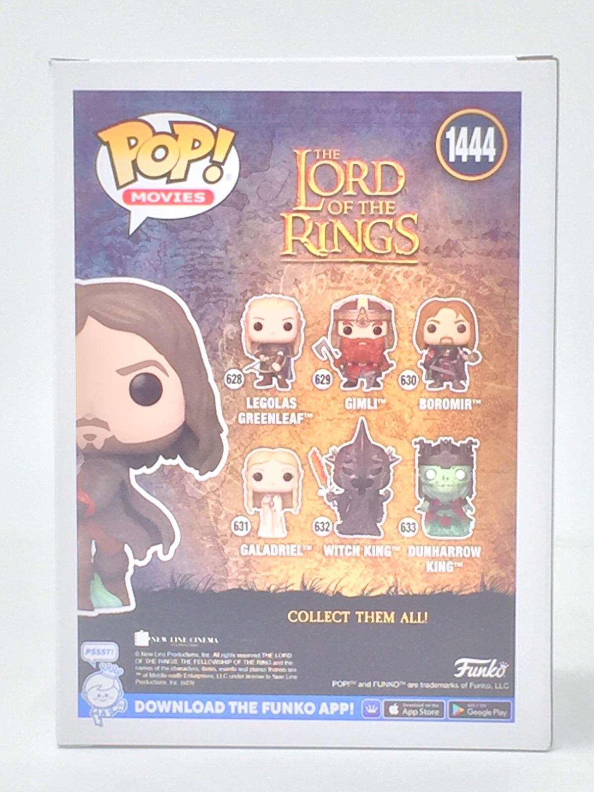 Funko Pop! The Lord of the Rings Aragorn #1444 Glow Funko SE W/ Pop Protector