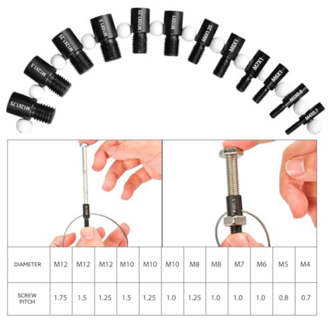 Nut and Bolt Thread Checker Inch & Metric Thread Gauge Nut and Bolt Size Gauge N