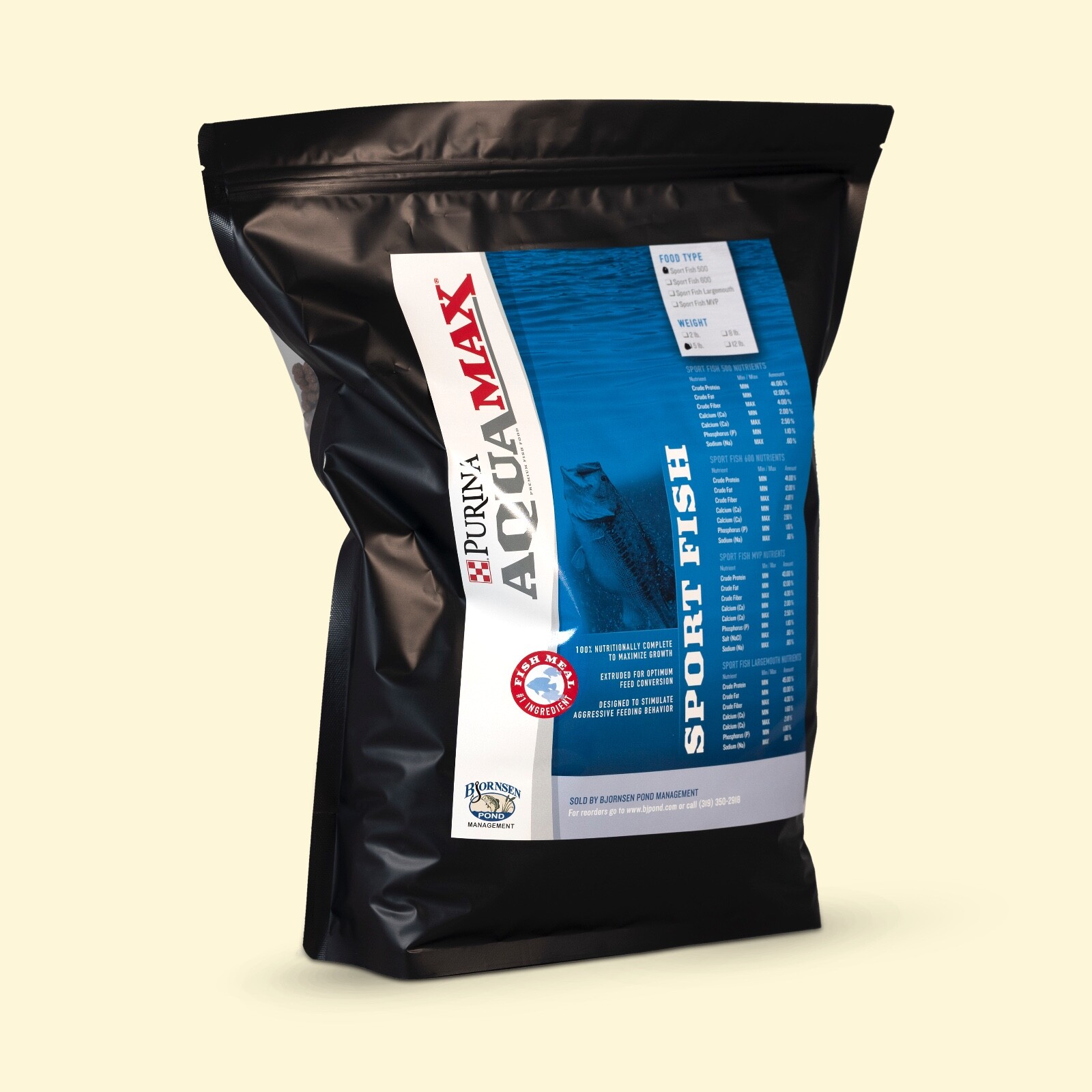 Purina Aquamax Sport Fish 500 Fish Food - 5 lb - Cichlid+Koi - BjPond Management