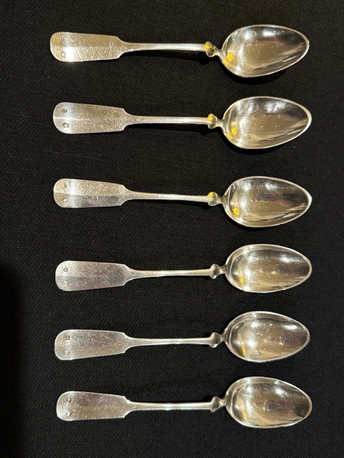 Austria-Hungarian circa 1872 coin silver spoons from PRAGUE .800 silver