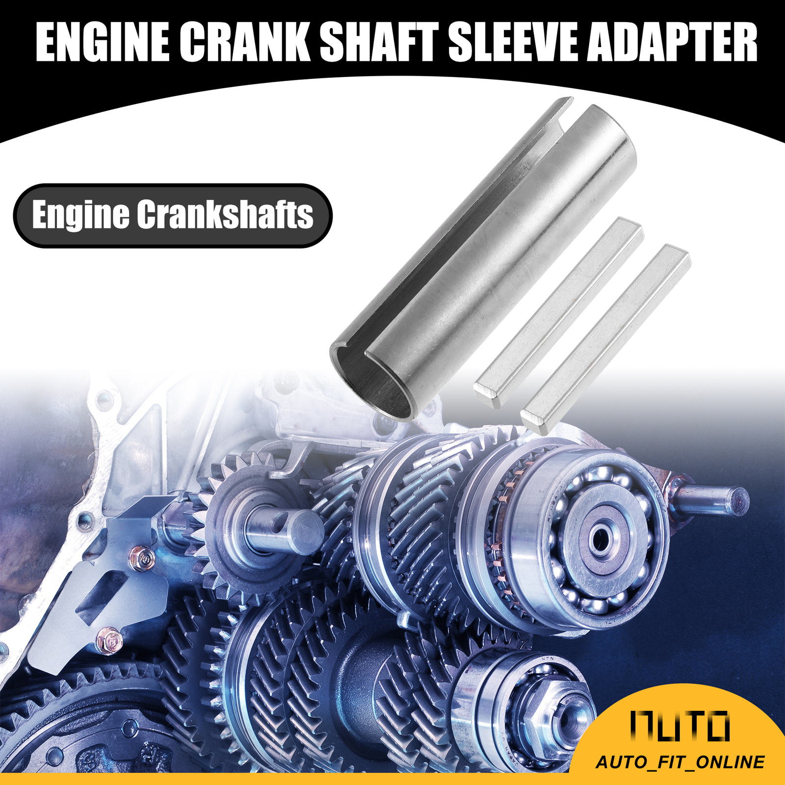 Single 3/4" to 7/8" Pulley Crank Shaft Sleeve Adapter with Step Key Universal