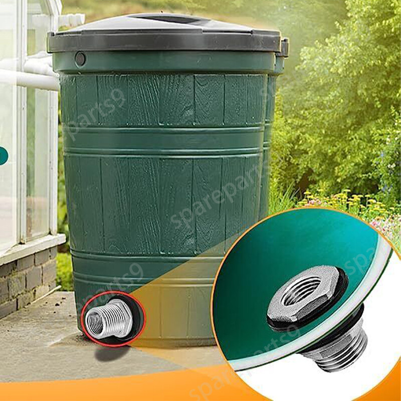 Stainless Steel Bulkhead Tank Fitting 3/4" GHT Male to 1/2" NPT Female Thread