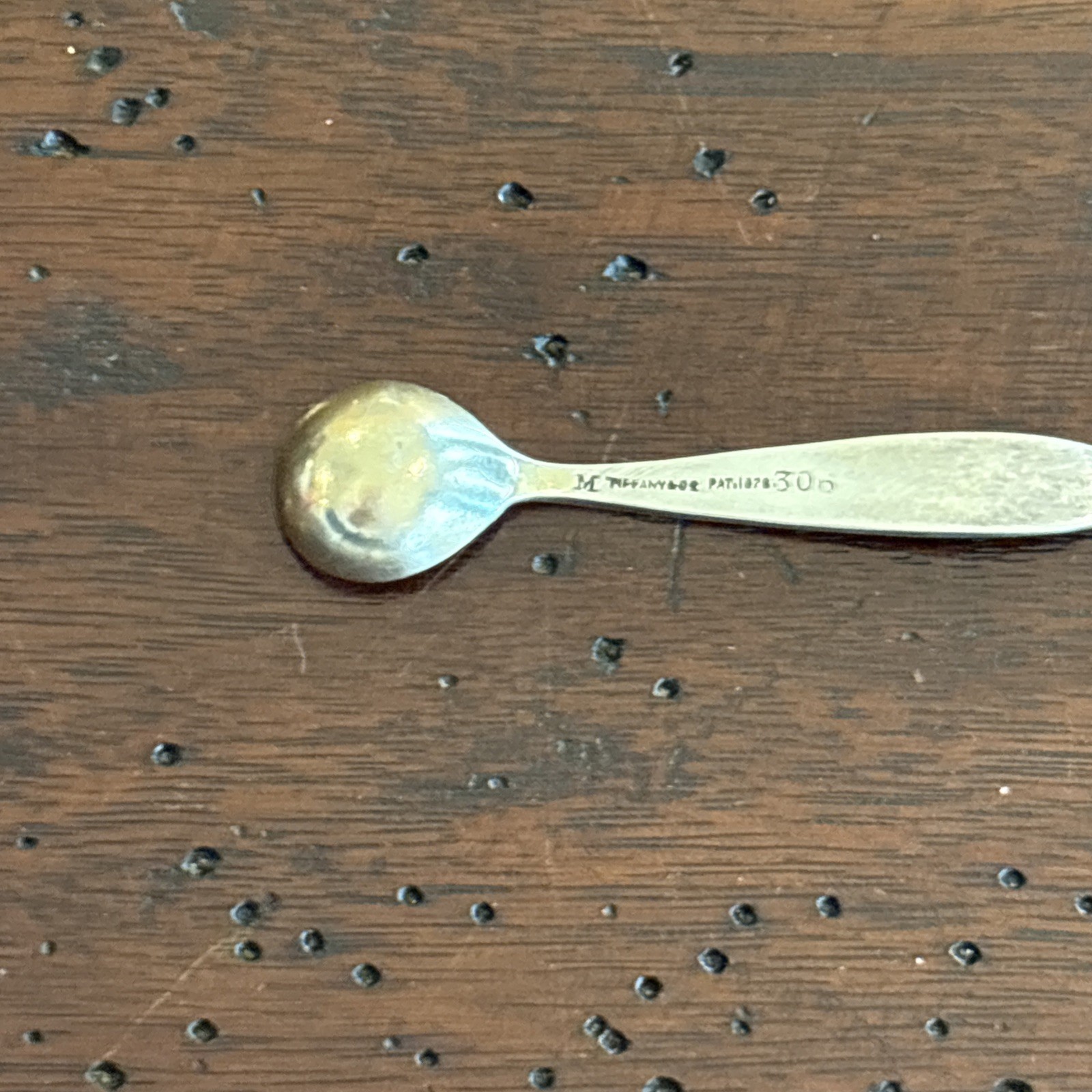 Vintage Tiffany & Co. 925 Sterling Silver Salt Cellar Spoon