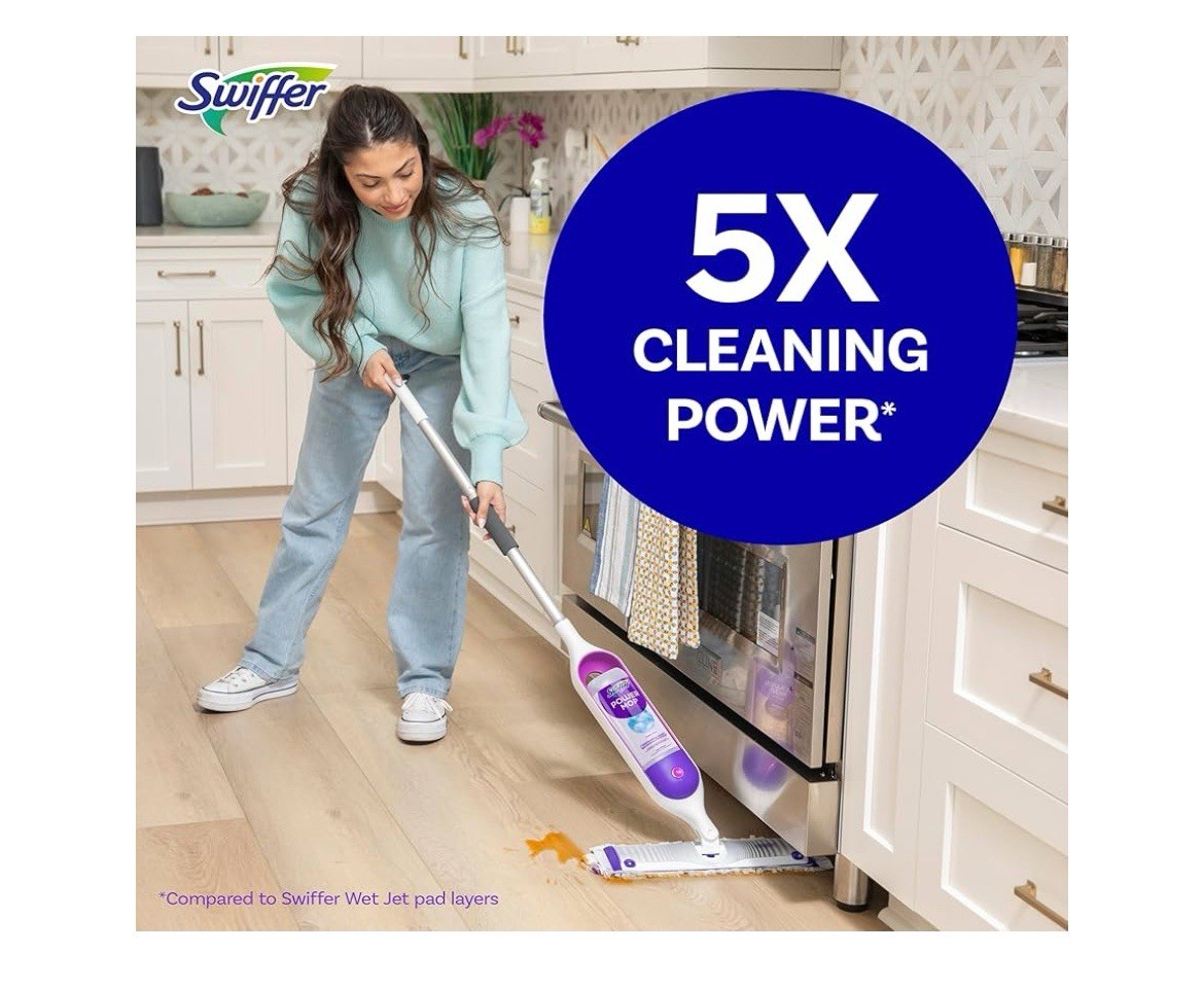 Swiffer Complete Kit Power Mop Multi-Surface Mop for Floor Cleaning Fresh Scent