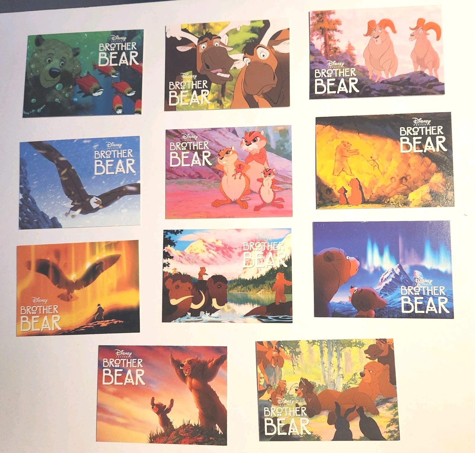 DISNEY STUDIOS 2003 BROTHER BEAR RARE MOVIE COLLECTIBLE TOTEM CARDS 11 DIFFERENT