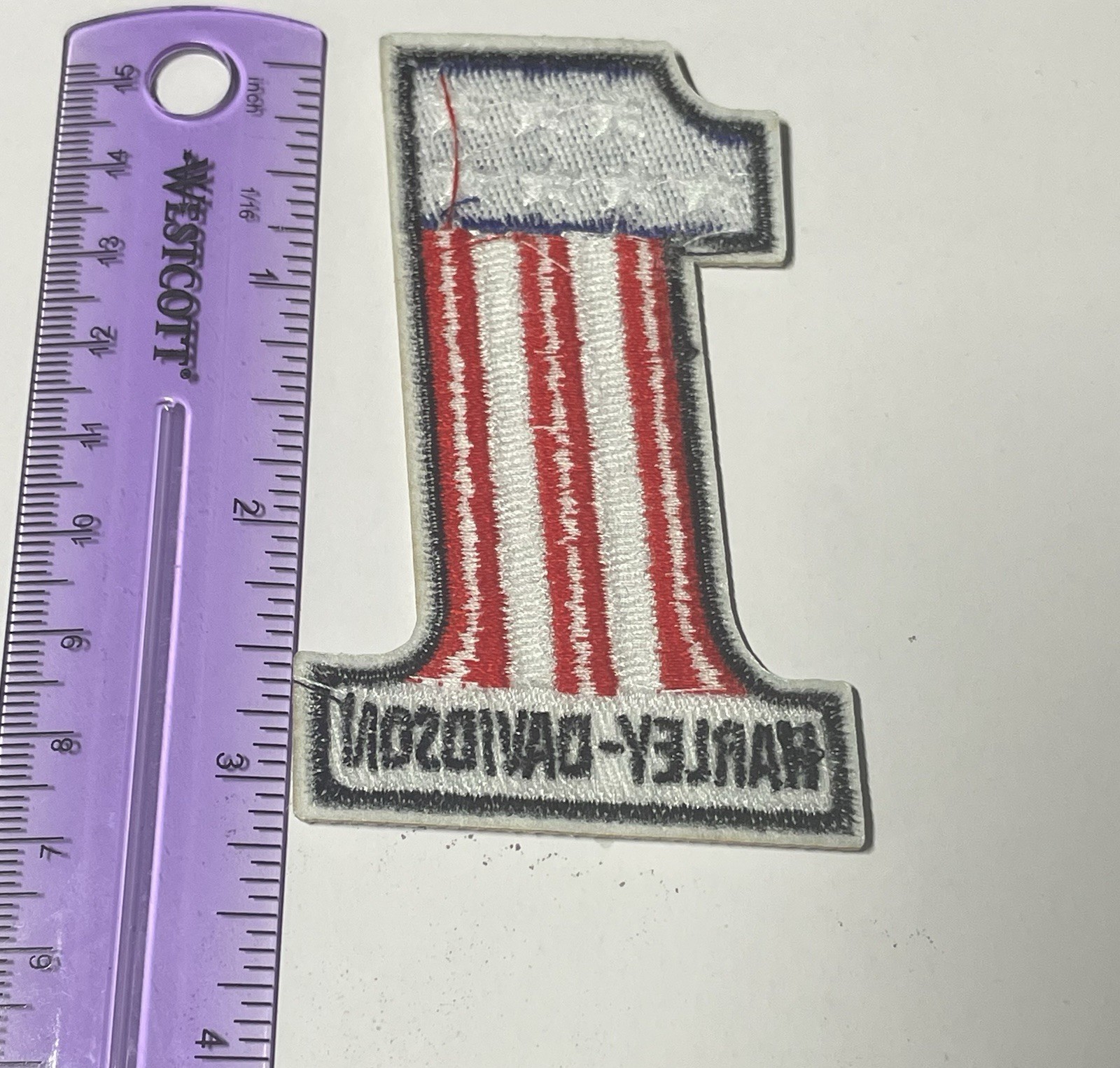 3” Harley Davidson USA Number One American Flag Embroidered Patch