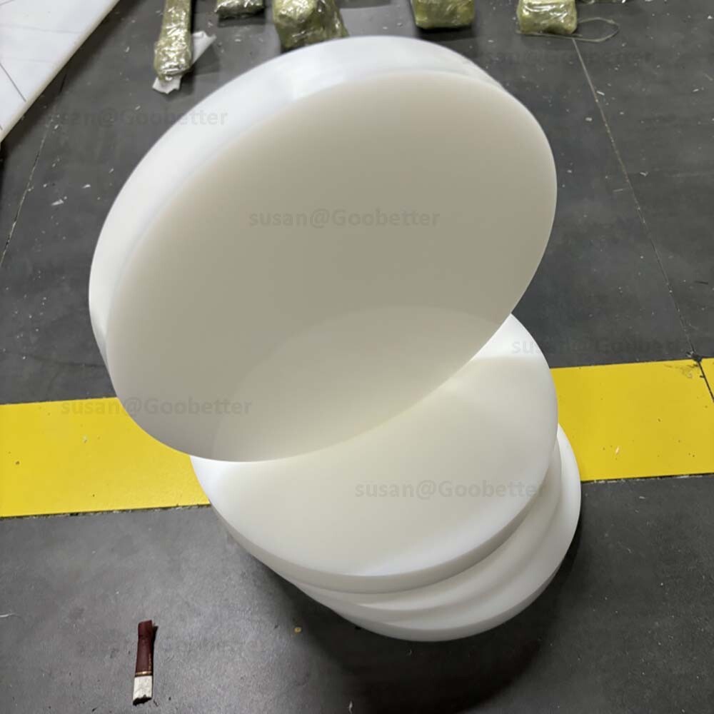 Circles Cut Disc Circles Round White PP Plastic Custom Sizes Available 20-350mm