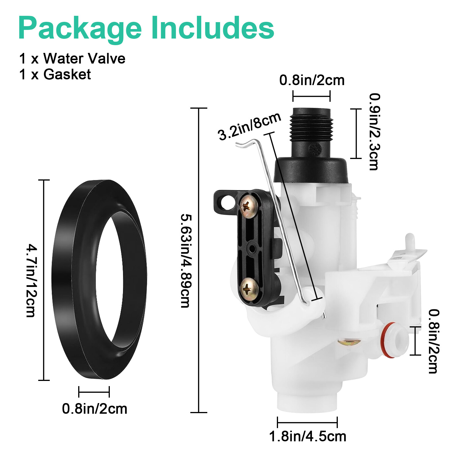 Upgraded Thetford Aqua Magic V Toilet Water Valve Replacement Part# 31705 For RV