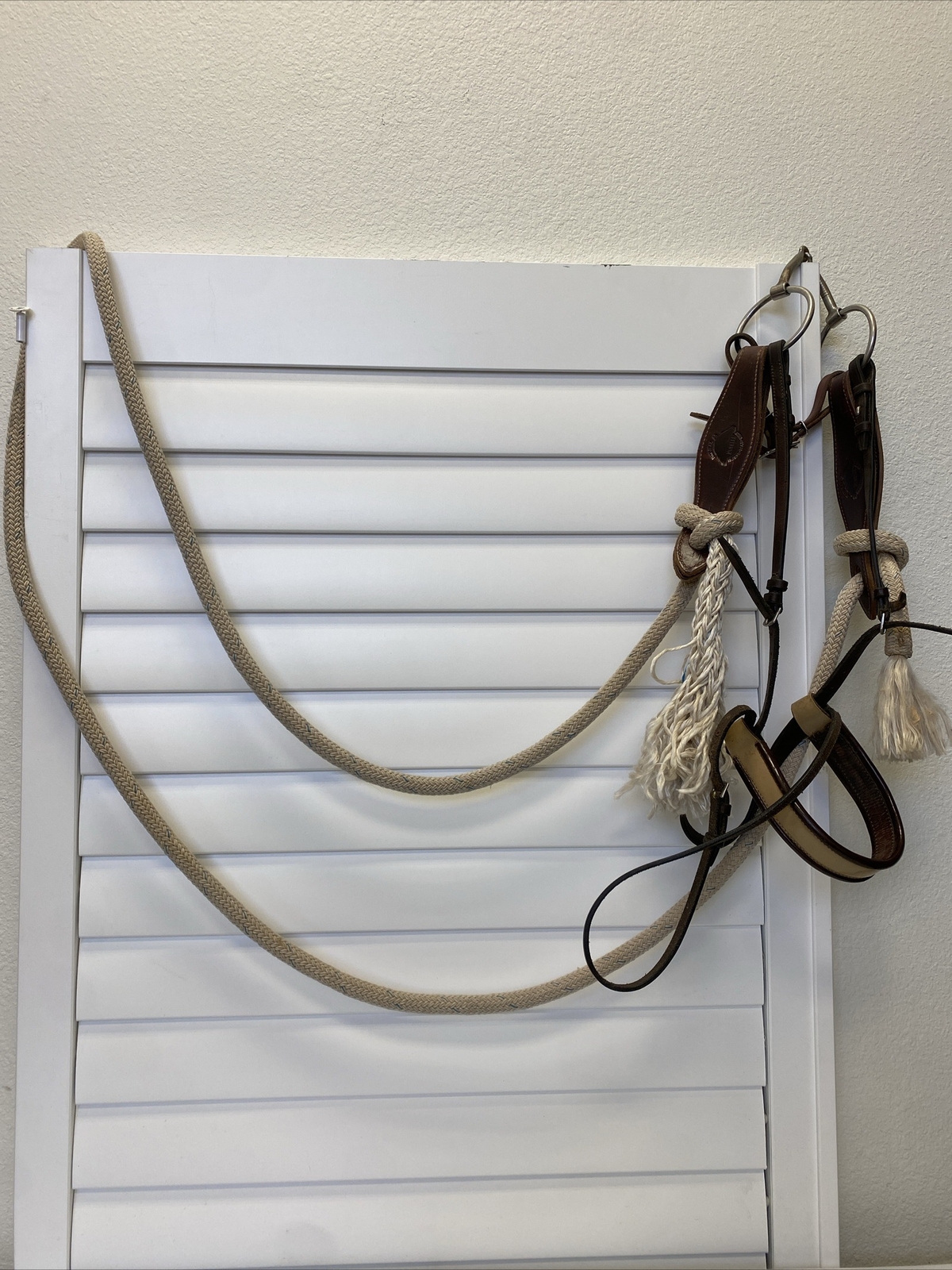 PARELLI Authentic COMPLETE Snaffle BRIDLE Set~Horseman's Mecate Reins~Slobbers