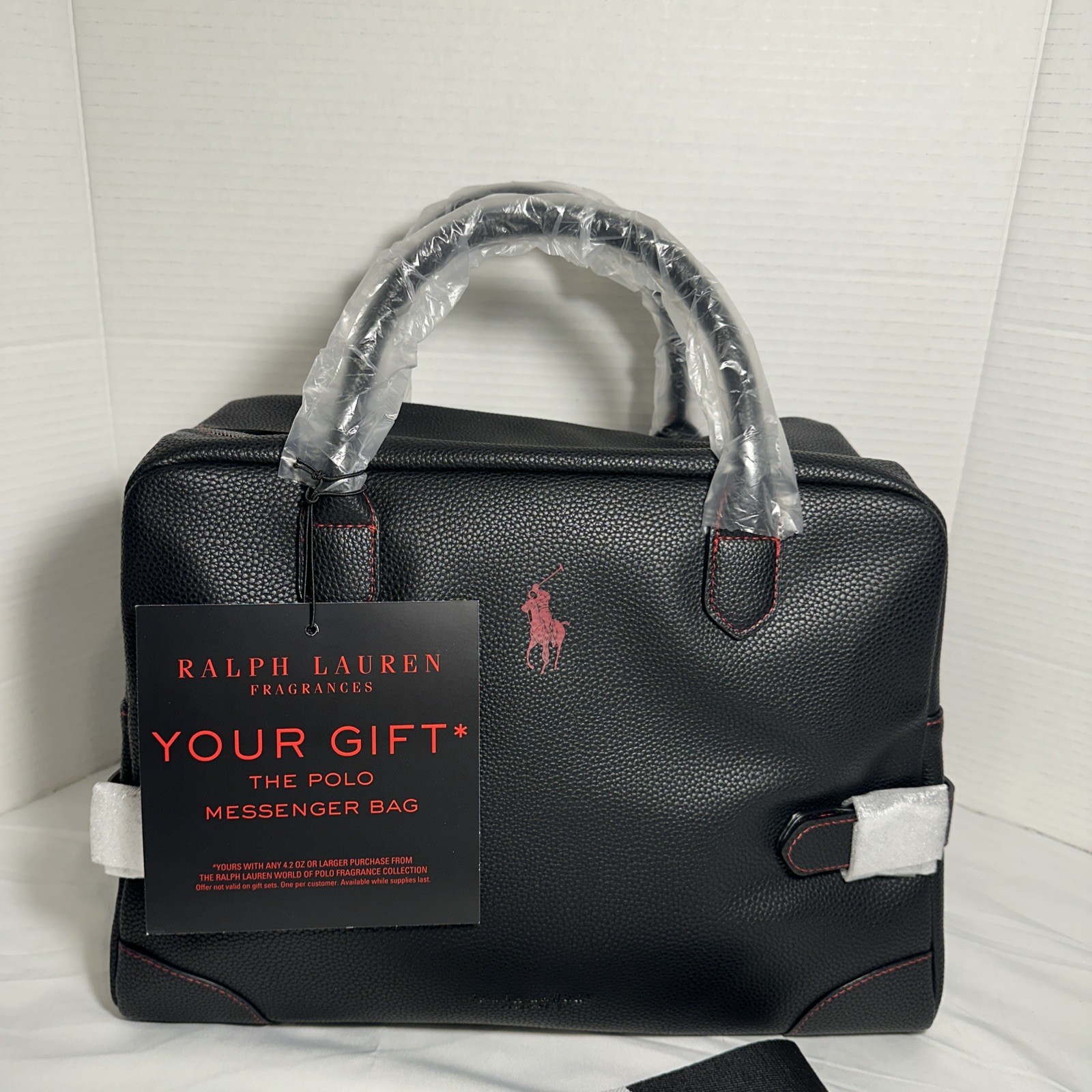 Ralph Lauren Fragrances The Polo Messenger Bag, Small Duffel Bag New Release NWT