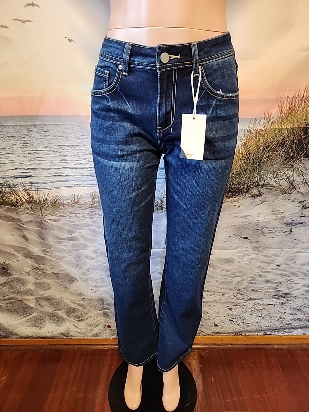 NWT Flamingals Women's #80292 Dark Blue Jeans Size XL {EXTRA LARGE}