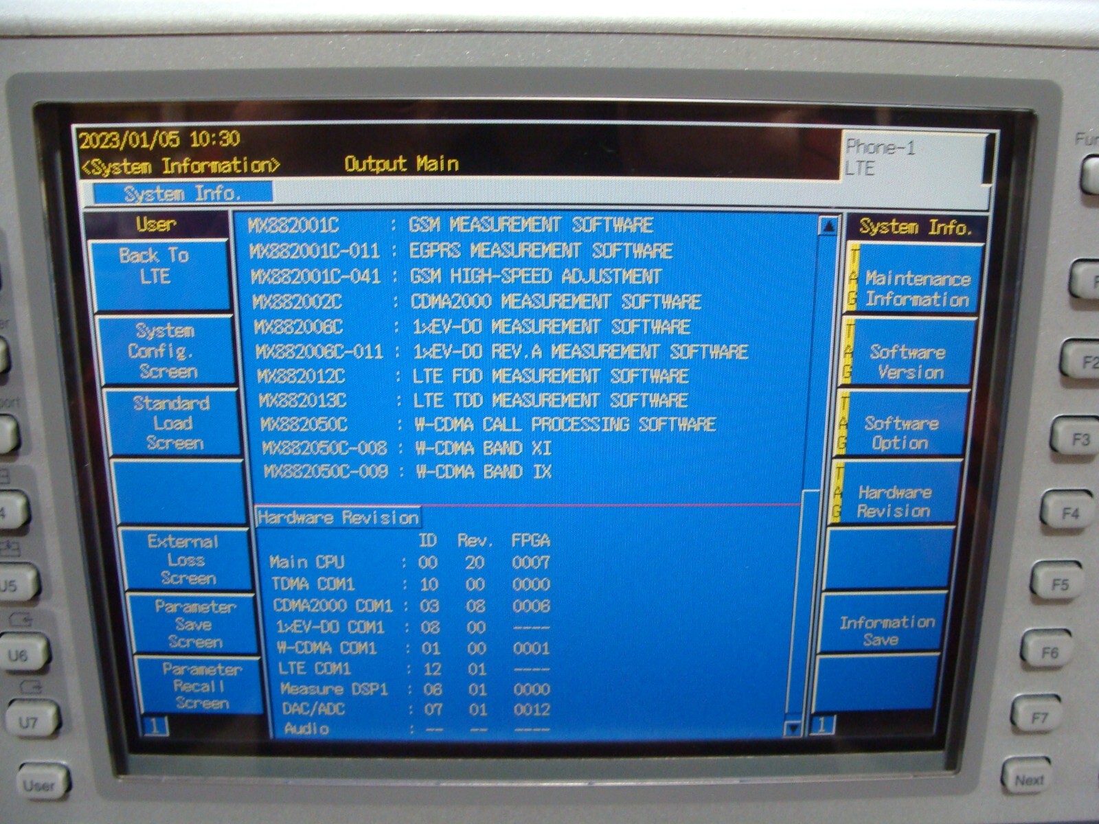 Anritsu MT8820C Radio Communication Analyzer + LTE FDD / TDD & Spectrum Monitor