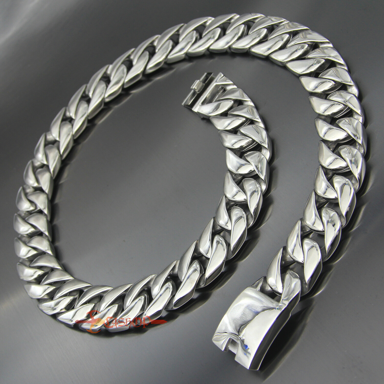 Men's Thick Heavy Chain Stainless Steel Cuban Link Necklace Bracelet 20/24/31mm
