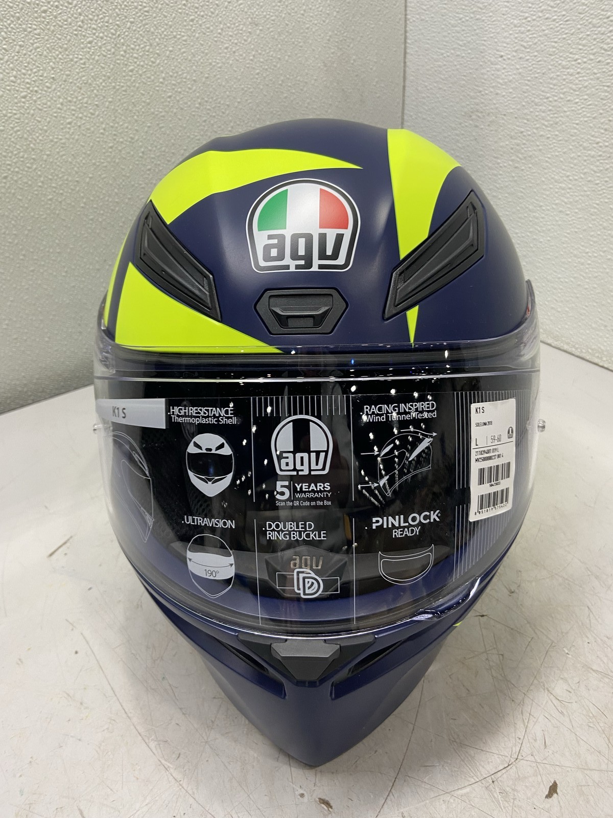 AGV K1-S Soleluna 2018 Motorcycle Helmet Large Blue/Yellow 50473033