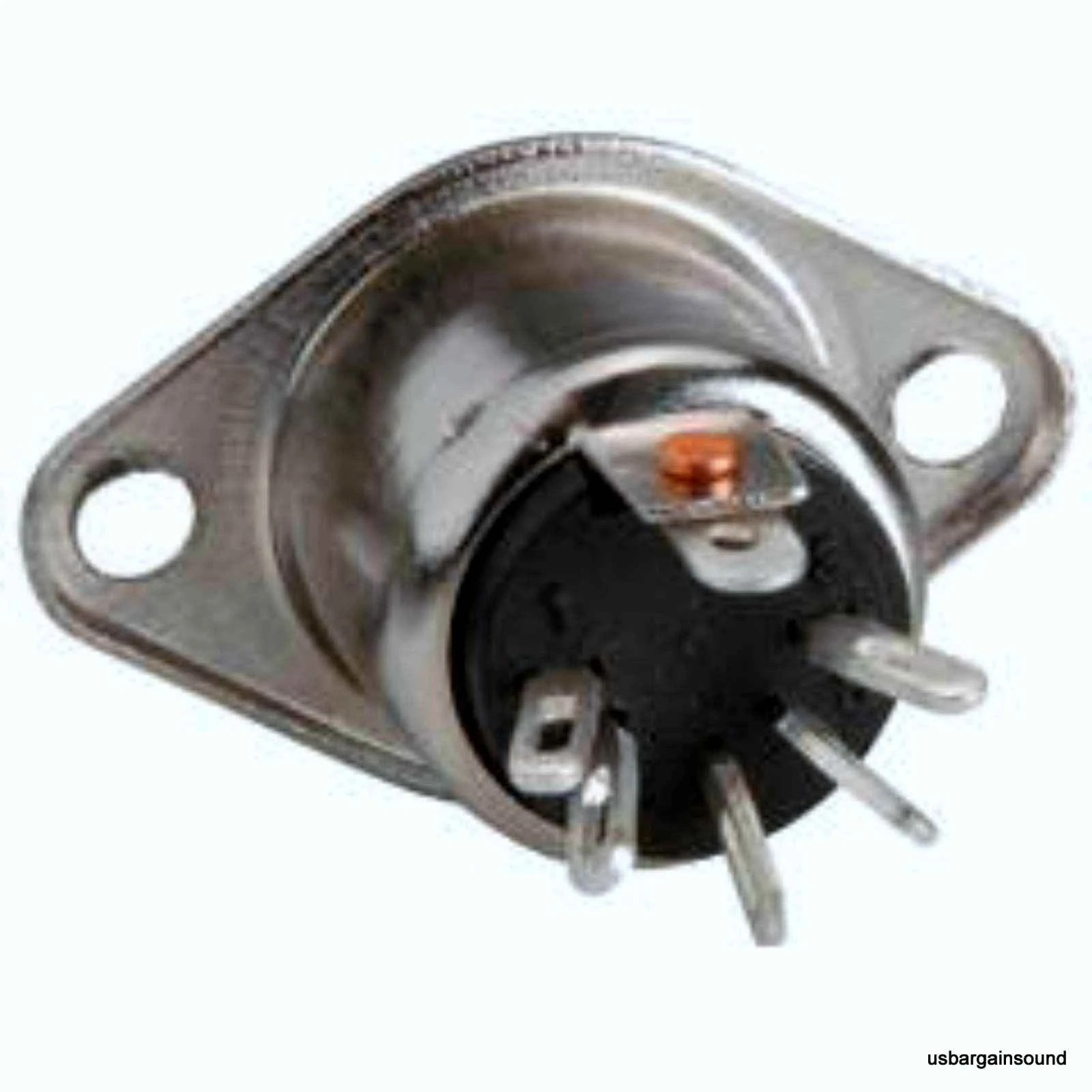 REAN NYS325 5 PIN MIDI / DIN Female Panel Mnt Nickel Plated Connector (2 PACK)