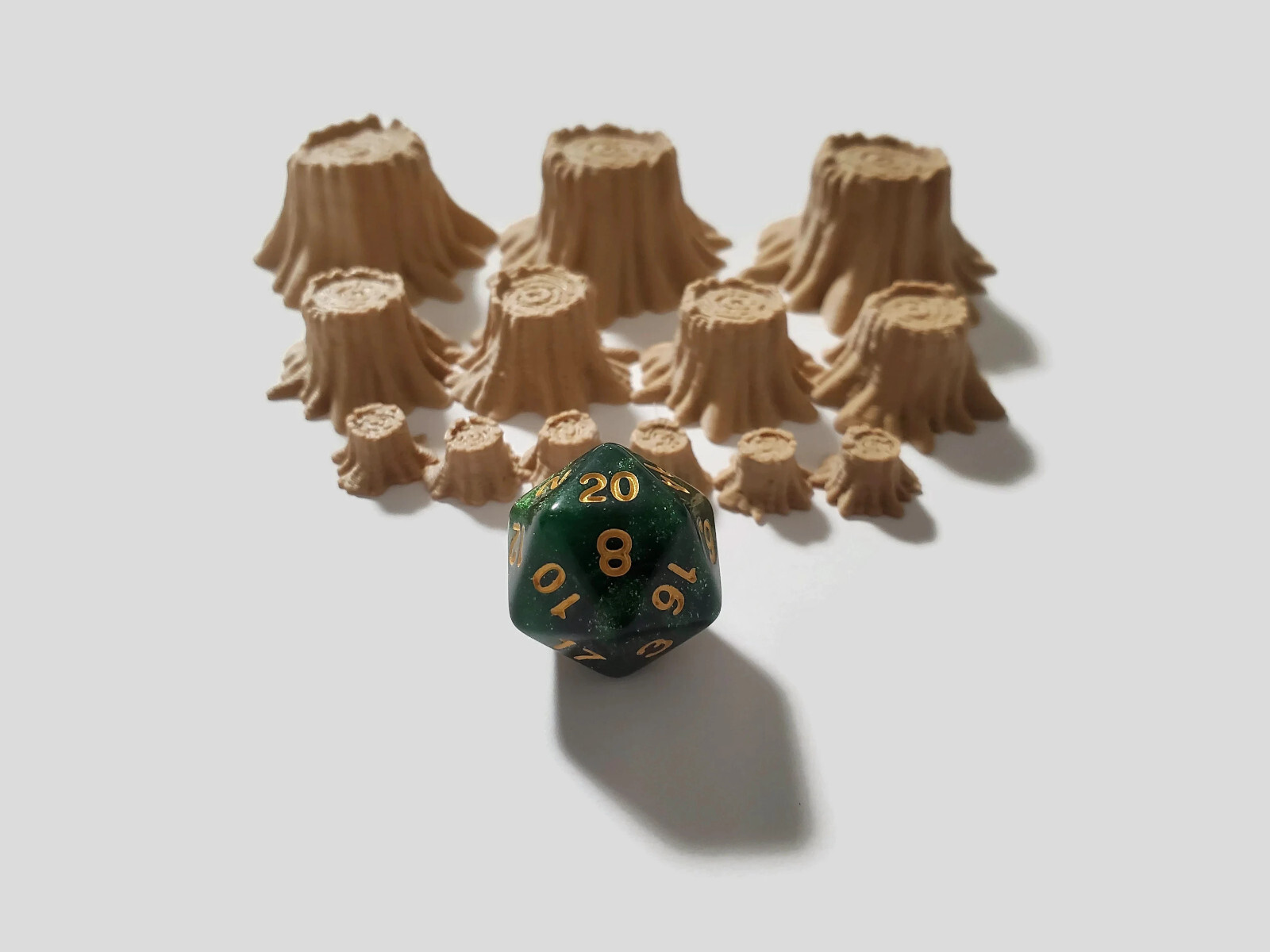 Miniature Tree Stumps 28mm (13pc) Set RPG Wargaming Terrain Scatter 28mm Scaled