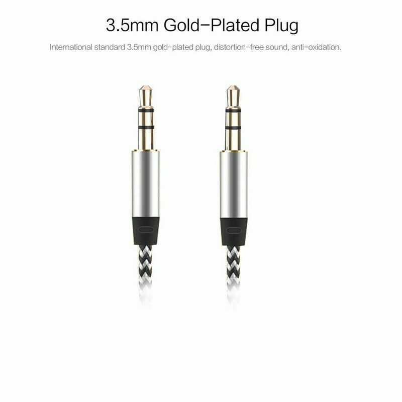 2PCS AUX Cable 3.5mm Jack Male to Male Stereo Audio Cord for PC iPod Car iPhone