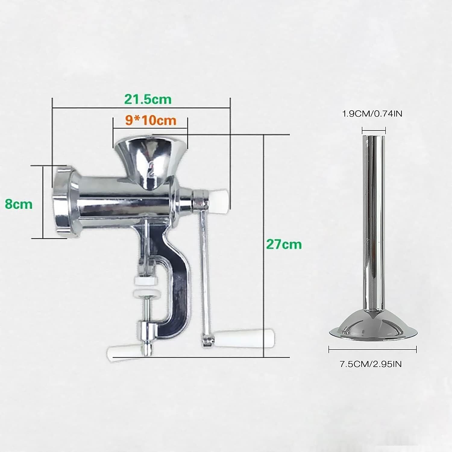Stainless Steel Sausage Stuffer Tubes for Meat Grinder, 3-Piece Set, Fits #10-12