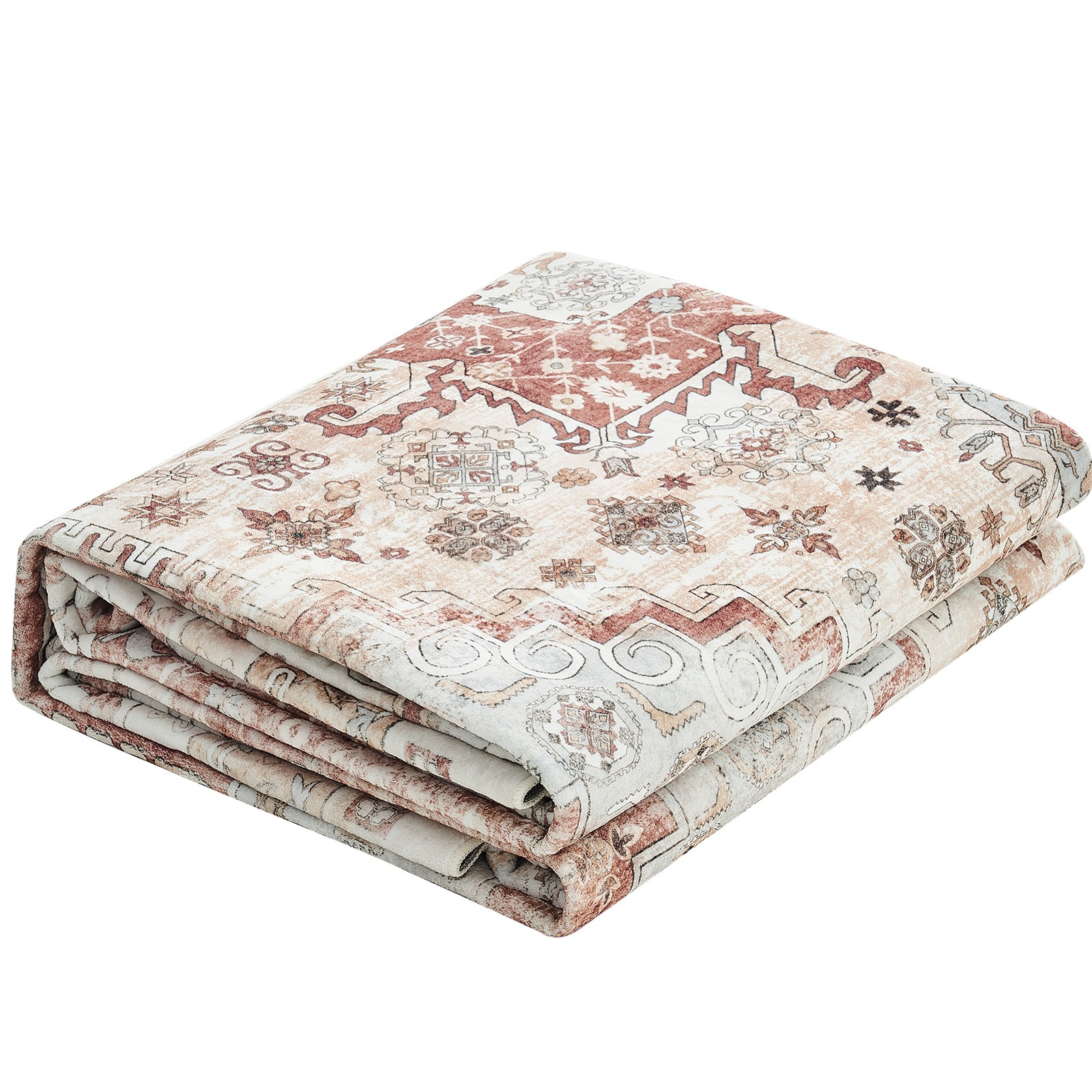 Uimoso 8 x 10 ft Area Rug Medallion Floor Mat Indoor Carpet Washable Anti Skid