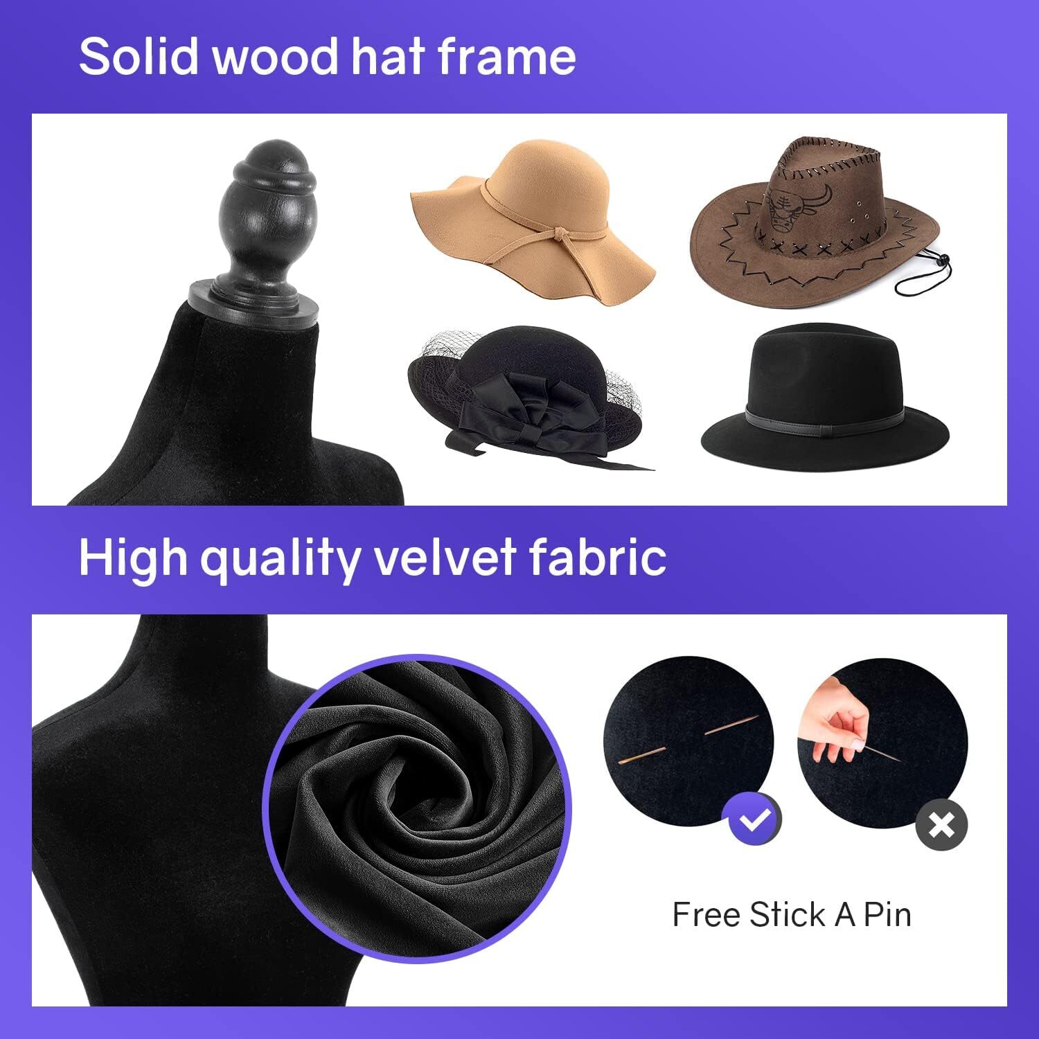 Female Mannequin, 50-63 Inch Height Adjustable Dress Form,Torso Manikin w/ Stand