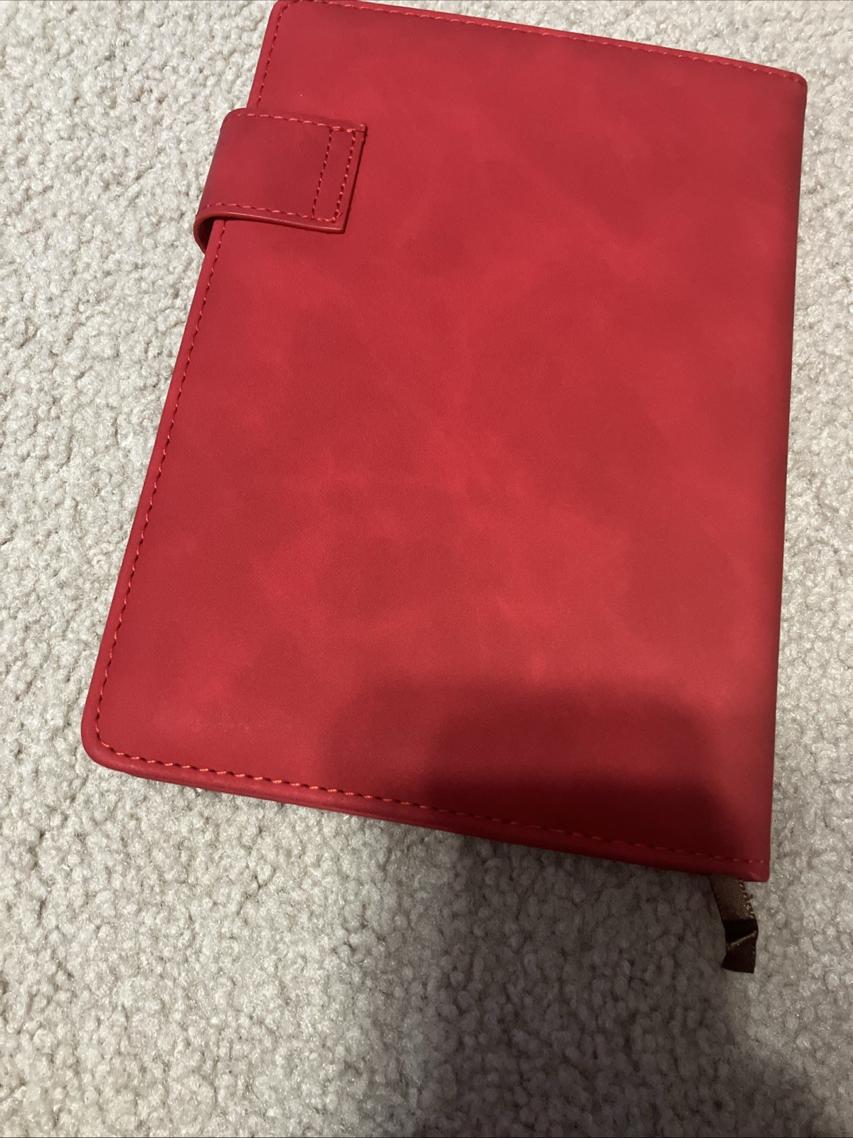 Red Diary Journal Snap Closure Front Pocket Good Condition