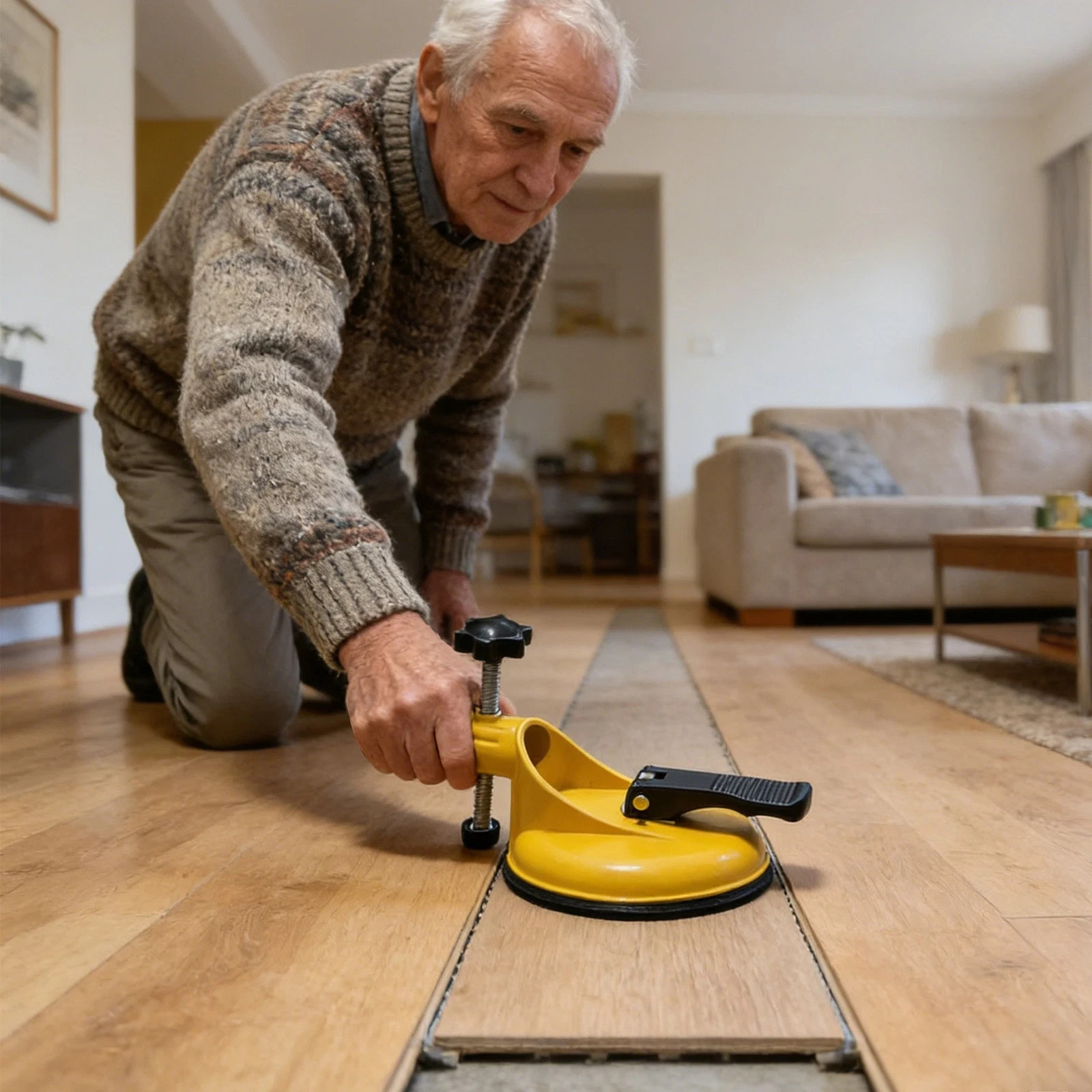 Floor Gap Fixer Tool Heavy-Duty Adjustable Grabber Suction Cup **